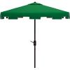 Safavieh Outdoor Zimmerman White 7’6″ Square Market UV Protected Umbrella(Dark Green)