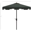 Safavieh Outdoor Zimmerman White 7’6″ Square Market UV Protected Umbrella(Dark Green)