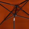 Safavieh Outdoor Zimmerman White 7’6″ Square Market UV Protected Umbrella(Orange/White)