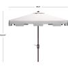 Safavieh Outdoor Zimmerman White 7’6″ Square Market UV Protected Umbrella(White)