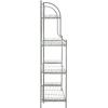 Safavieh PAT5014A Collection Amaris Rusty Orange Wrought Iron 4 Tier Outdoor Bakers Rack Shelve(Antique Dark Green)