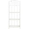 Safavieh PAT5014A Collection Amaris Rusty Orange Wrought Iron 4 Tier Outdoor Bakers Rack Shelve(Antique White)