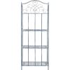 Safavieh PAT5014A Collection Amaris Rusty Orange Wrought Iron 4 Tier Outdoor Bakers Rack Shelve(Mossy Blue)
