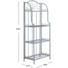 Safavieh PAT5014A Collection Amaris Rusty Orange Wrought Iron 4 Tier Outdoor Bakers Rack Shelve(Mossy Blue)