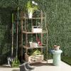 Safavieh PAT5014A Collection Amaris Rusty Orange Wrought Iron 4 Tier Outdoor Bakers Rack Shelve(Rusty Orange)