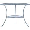 Safavieh PAT5027A Outdoor Collection Genson Pearl White End Table(Mossy Blue)