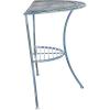 Safavieh PAT5027A Outdoor Collection Genson Pearl White End Table(Mossy Blue)