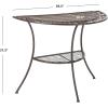 Safavieh PAT5027A Outdoor Collection Genson Pearl White End Table(Unearthed Rust)