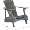 Safavieh PAT6700G Outdoor Collection Mopani Rustic Brown Side Chair(Ash Grey)