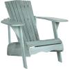 Safavieh PAT6700G Outdoor Collection Mopani Rustic Brown Side Chair(Beach House Blue)