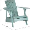 Safavieh PAT6700G Outdoor Collection Mopani Rustic Brown Side Chair(Beach House Blue)