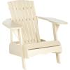 Safavieh PAT6700G Outdoor Collection Mopani Rustic Brown Side Chair(Beige)