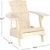 Safavieh PAT6700G Outdoor Collection Mopani Rustic Brown Side Chair(Beige)