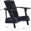 Safavieh PAT6700G Outdoor Collection Mopani Rustic Brown Side Chair(Dark Slate Gray)