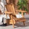 Safavieh PAT6700G Outdoor Collection Mopani Rustic Brown Side Chair(Natural)