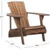 Safavieh PAT6700G Outdoor Collection Mopani Rustic Brown Side Chair(Rustic Brown)