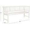 Safavieh PAT6732A Outdoor Collection Brentwood Bench(Antique / White)