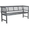 Safavieh PAT6732A Outdoor Collection Brentwood Bench(Ash Grey)