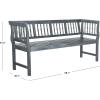 Safavieh PAT6732A Outdoor Collection Brentwood Bench(Ash Grey)