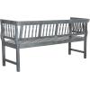 Safavieh PAT6732A Outdoor Collection Brentwood Bench(Ash Grey)