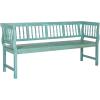 Safavieh PAT6732A Outdoor Collection Brentwood Bench(Beach House Blue / Beige)