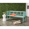 Safavieh PAT6732A Outdoor Collection Brentwood Bench(Beach House Blue / Beige)