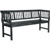 Safavieh PAT6732A Outdoor Collection Brentwood Bench(Dark Slate Gray)