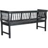 Safavieh PAT6732A Outdoor Collection Brentwood Bench(Dark Slate Gray)