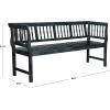 Safavieh PAT6732A Outdoor Collection Brentwood Bench(Dark Slate Gray)