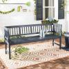 Safavieh PAT6732A Outdoor Collection Brentwood Bench(Dark Slate Gray)