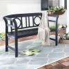 Safavieh PAT6743K Outdoor Collection Moorpark Grey 2 Seat Bench, Dark Slate Gray(Dark Slate Gray)