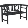 Safavieh PAT6743K Outdoor Collection Moorpark Grey 2 Seat Bench, Dark Slate Gray(Dark Slate Gray)