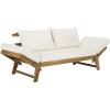 Safavieh PAT6745A Outdoor Collection Tandra Grey Modern Contemporary Daybed Day Bed(Natural / Beige)