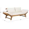 Safavieh PAT6745A Outdoor Collection Tandra Grey Modern Contemporary Daybed Day Bed(Natural / Beige)