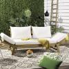 Safavieh PAT6745A Outdoor Collection Tandra Grey Modern Contemporary Daybed Day Bed(Natural / Beige)