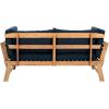 Safavieh PAT6745A Outdoor Collection Tandra Grey Modern Contemporary Daybed Day Bed(Natural / Navy)