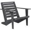Safavieh PAT6746A Outdoor Collection Lanty Teak Adirondack Side Chair(Dark Slate Gray)