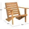 Safavieh PAT6746A Outdoor Collection Lanty Teak Adirondack Side Chair(Natural)