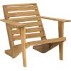 Safavieh PAT6746A Outdoor Collection Lanty Teak Adirondack Side Chair(Natural)
