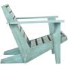 Safavieh PAT6746A Outdoor Collection Lanty Teak Adirondack Side Chair(Oriental Blue)
