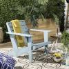 Safavieh PAT6746A Outdoor Collection Lanty Teak Adirondack Side Chair(Oriental Blue)