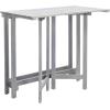 Safavieh PAT6754A Collection Wilton Teak and Navy Balcony Corner Lounge Outdoor Set(Ash Grey / White)