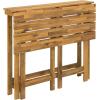 Safavieh PAT6754A Collection Wilton Teak and Navy Balcony Corner Lounge Outdoor Set(Teak Brown / Beige)