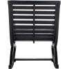 Safavieh PAT7016A Outdoor Collection Sonora Ash Grey Rocking Chair(Black)