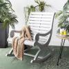 Safavieh PAT7016A Outdoor Collection Sonora Ash Grey Rocking Chair(Grey)