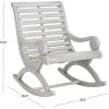 Safavieh PAT7016A Outdoor Collection Sonora Ash Grey Rocking Chair(Grey)