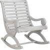Safavieh PAT7016A Outdoor Collection Sonora Ash Grey Rocking Chair(Grey)