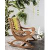 Safavieh PAT7016A Outdoor Collection Sonora Ash Grey Rocking Chair(Teak)