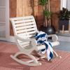 Safavieh PAT7016A Outdoor Collection Sonora Ash Grey Rocking Chair(White)