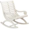 Safavieh PAT7016A Outdoor Collection Sonora Ash Grey Rocking Chair(White)